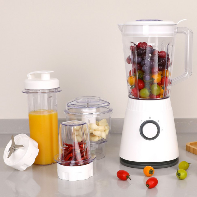 홈플래닛 4 IN 1 다용도 믹서기 세트, BL822 (화이트+그레이)