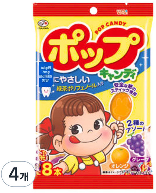 후지야 팝 캔디, 48g, 4개