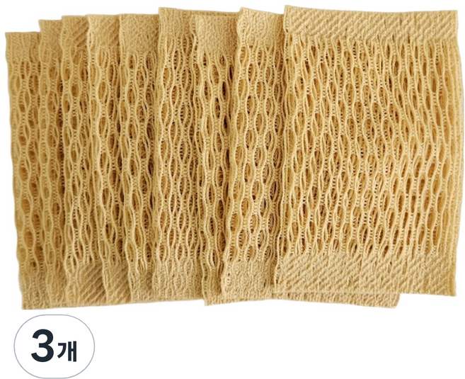 콘실 옥수수 생분해 수세미 베이지 2in1, 9개입, 3개