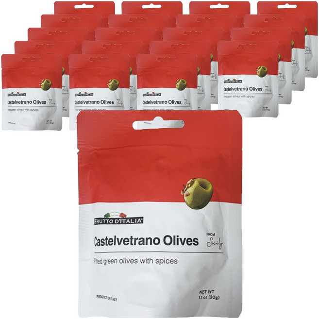 MADAMA OLIVA 西西里辣味去核綠橄欖, 30g, 20個