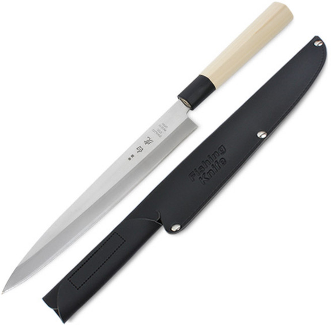 칼백화점 백호 특선 사시미 일식도 좌수용 + 칼집 세트, 혼합색상, 1개