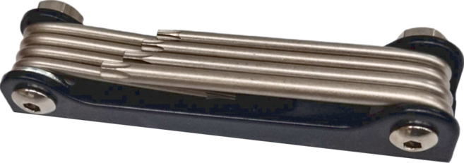 PANRICO 百利世 折疊式8件式六角 星型中空扳手組 FM8701081, 1組