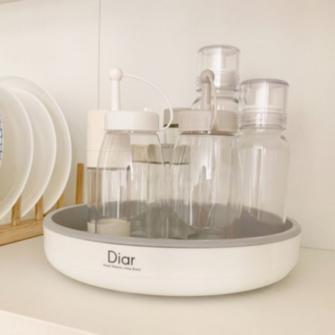 디아르 다용도 회전 트레이, 그레이, 1개