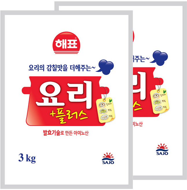 해표 요리플러스, 3kg, 2개