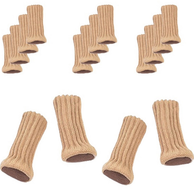 리빙선생 논슬립 소음방지 의자 발커버, 베이지, 16개