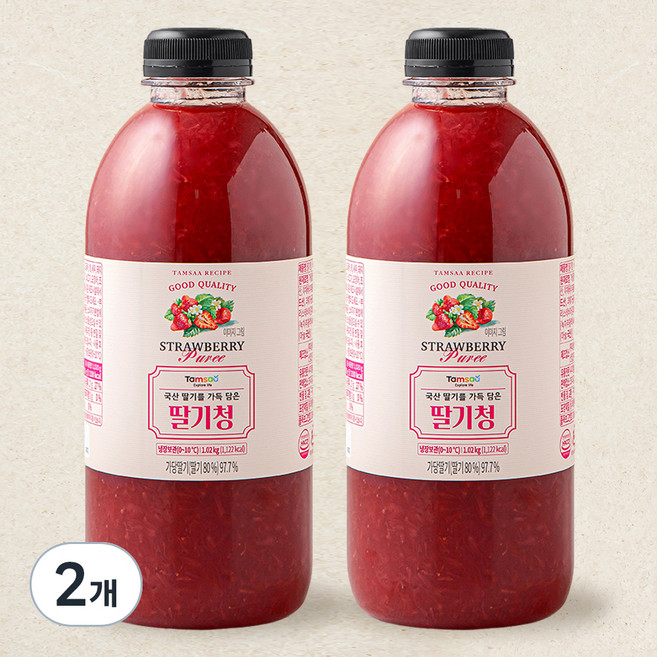 탐사 딸기청, 1.02kg, 2개