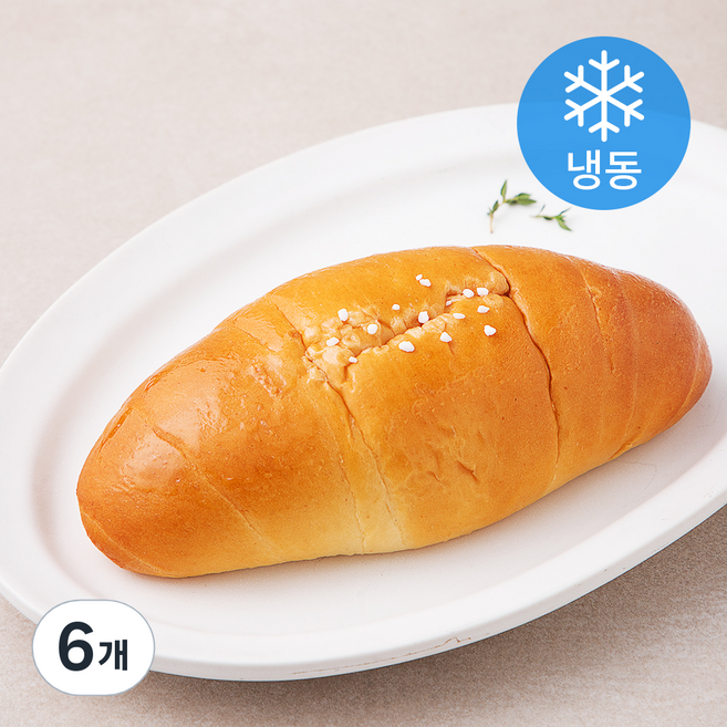 외계인방앗간 소금버터 쌀빵 (냉동), 100g, 1개입, 6개