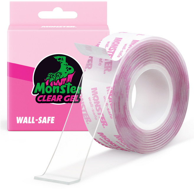 몬스터겔 벽지용 클리어겔 벽손상방지 자국없는 아크릴 투명 양면테이프 1.5m, 1개