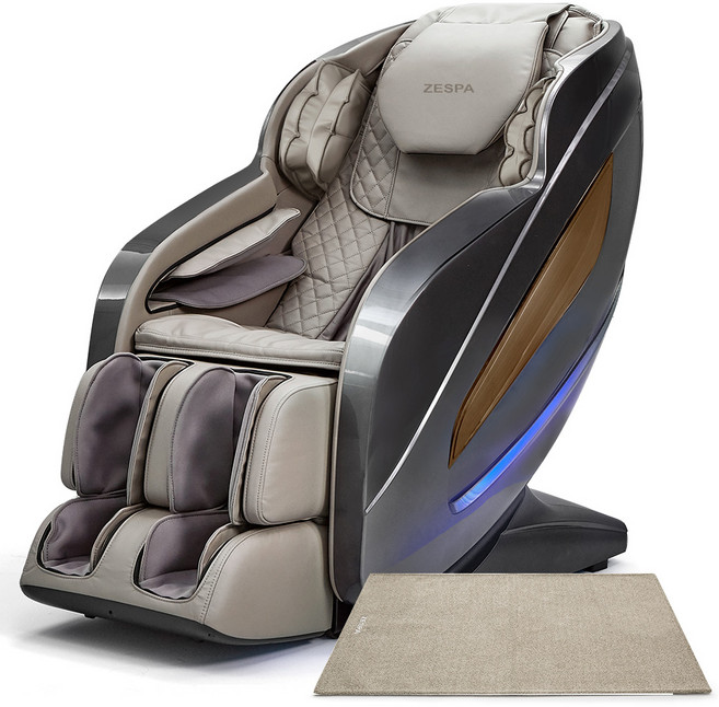 제스파 컴포르테 안마의자 + 전용 러그 방문설치, ZPC2035(안마의자),ZP540(러그), 골드그레이 + 랜덤발송(러그)