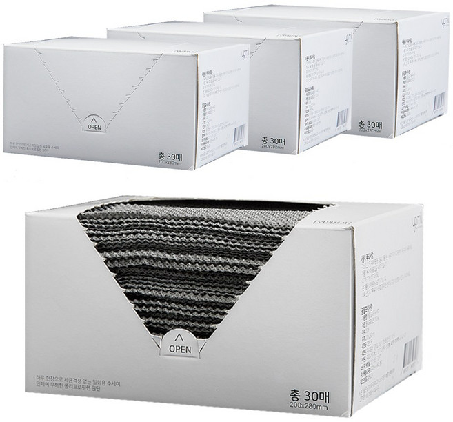 예밀 뽑아쓰는 일회용 수세미, 30개입, 4개