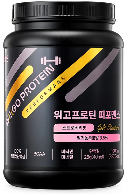 칼로바이 단백질쉐이크 퍼포맨스 골드 스트로베리핏, 1kg, 1개 - 쿠팡