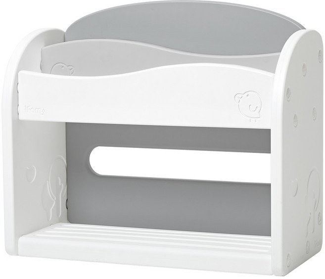 아이팜 이지두잉 웨이브 전면책장, 화이트그라데이션, 2단