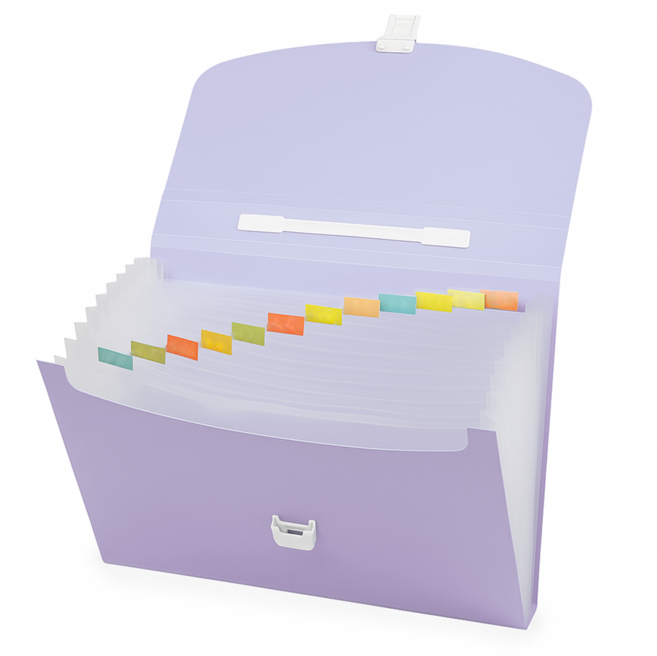 모더너리 아코디언 인덱스 파일 A4 13칸, 연보라, 1개
