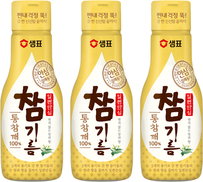샘표 일편단심 통참깨 참기름, 200ml, 3개