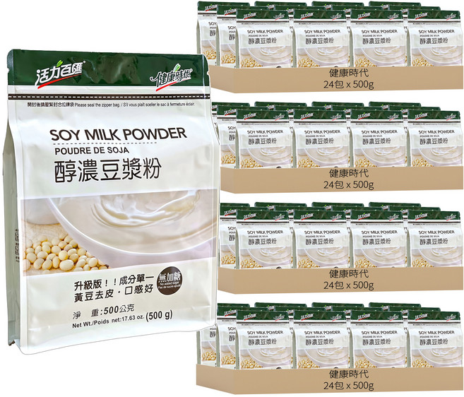 健康時代 醇濃豆漿粉, 500g, 96包