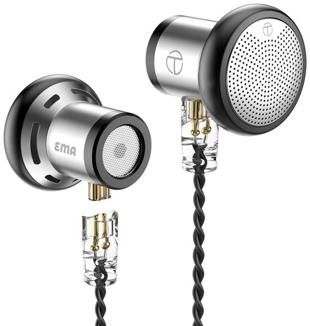 티알엔 대구경 다이나믹 오픈형 이어폰, TRN-EMA, 실버