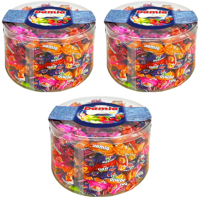 Damla 岱瑪菈什錦軟糖, 1kg, 3罐