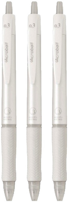 PILOT 百樂 Acroball 輕油筆 T系列 0.3mm, 白色, 3支