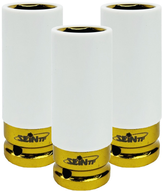 세인티에프 1/2인치 롱 너트 소켓 커버형 휠 복스알 19mm, 3개