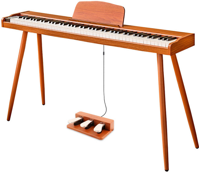 토이게이트 88건반 고급형 클래식 교습용 전자 피아노, 해머 우드스타일 WD-01, 브라운, 1개