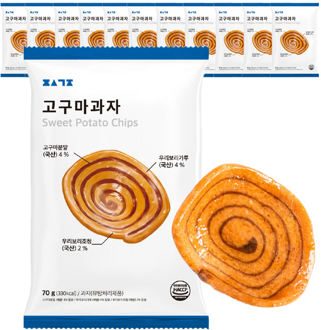 편식공장 고구마과자, 70g, 12개