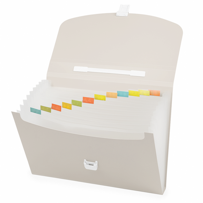 모더너리 아코디언 인덱스 파일 A4 13칸, 크림, 1개
