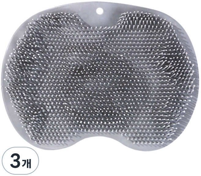 여니팩토리 미끄럼방지 풋브러쉬 패드 그레이, 1개입, 3개, 160g