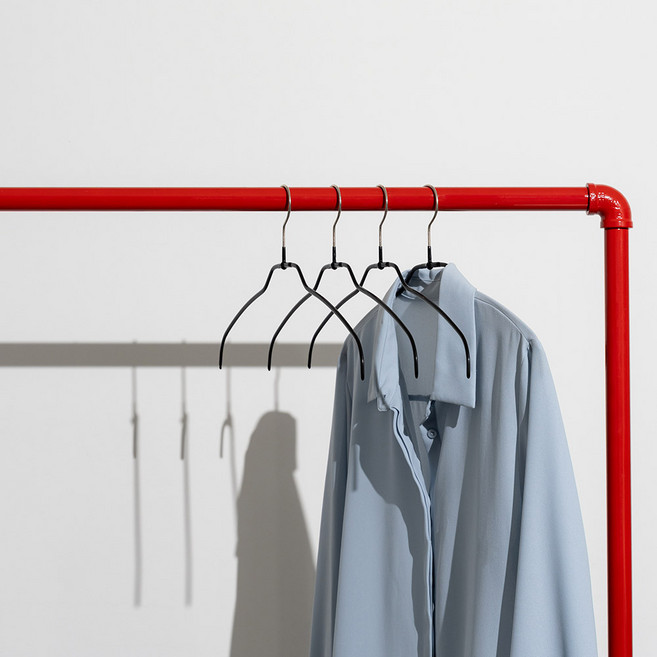 마와 논슬립 실루엣라이트 42FT 셔츠 옷걸이, 블랙, 12개