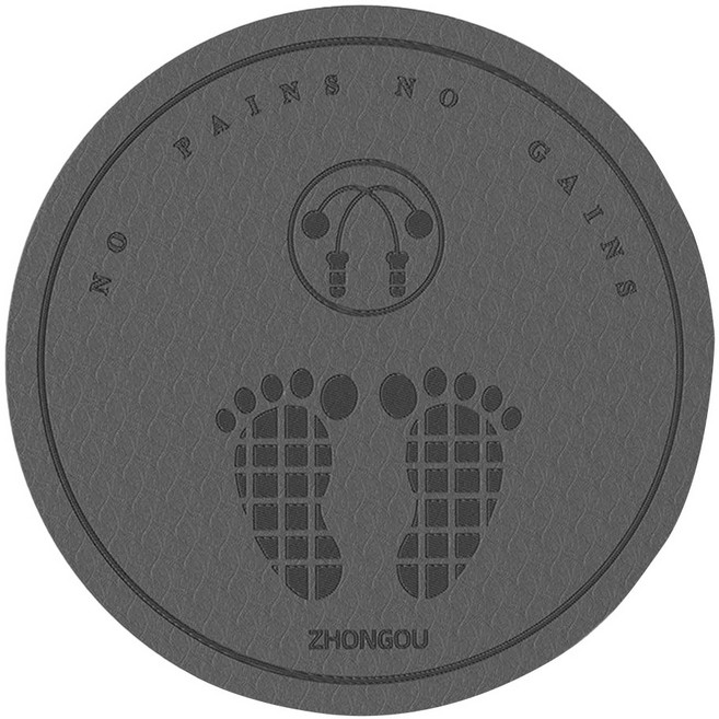 ZHONGOU 長紅 小鮮肉媽咪寶貝生活館 tpe加厚靜音減震跳繩墊 圓形地墊 20mm, 灰色, 1個