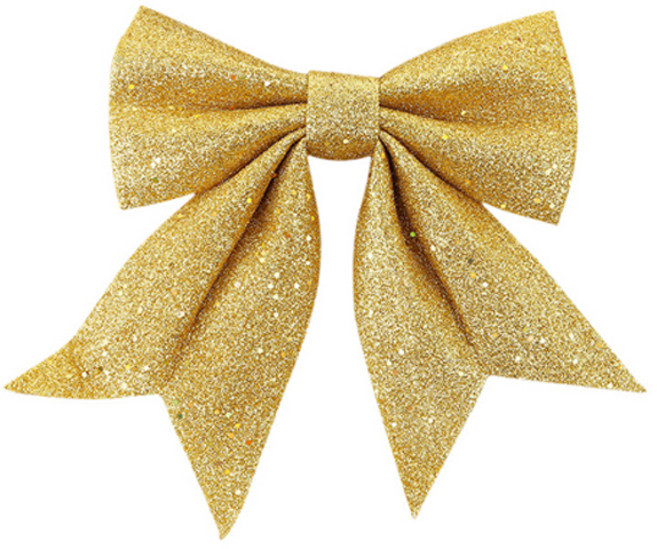 마켓감성 글리터리본 꾸미기 리본, 골드, 8개