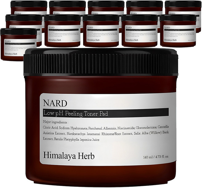 나드 약산성 필링 토너 패드 140ml, 70매입, 12개