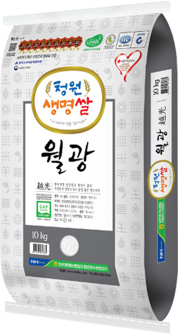 청원생명농협 쌀 월광 고시히카리 쌀, 10kg, 1개