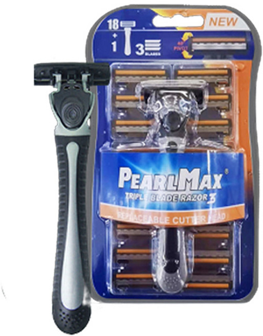 바우마켓 일회용 3중 스테인레스 면도기 + 리필 19p 세트, 1개