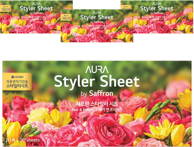 아우라 스타일러 시트 페어 앤 프리지아 본품, 4개, 페어앤프리지아