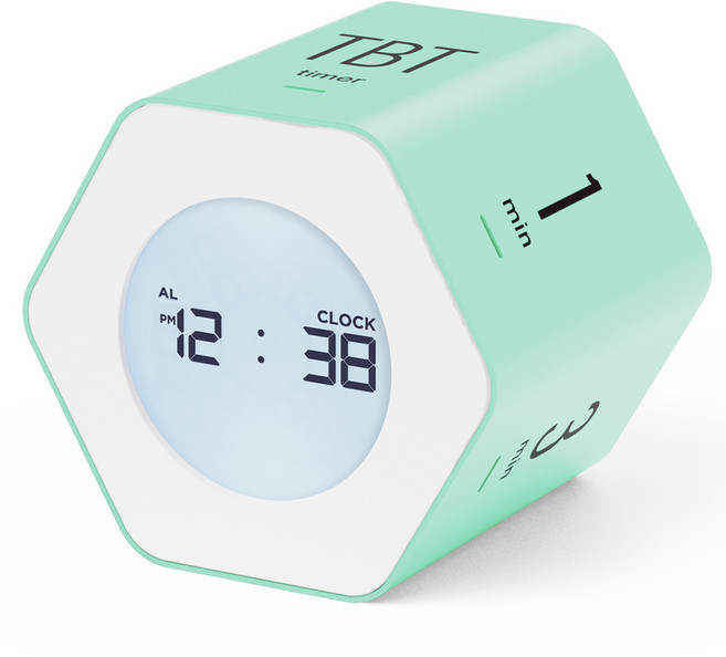 Moas 多六邊形時鐘定時器, 薄荷綠, 1個