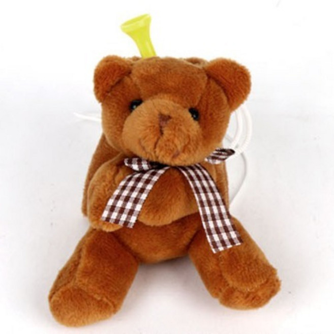 카시야골프 샤프트장착 캐릭터 곰돌이 인형 골프티, 다크브라운, 1개