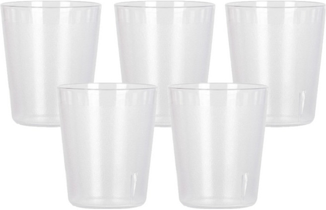 리빙메이트 PC 안깨지는 물컵 190ml, 투명, 5개