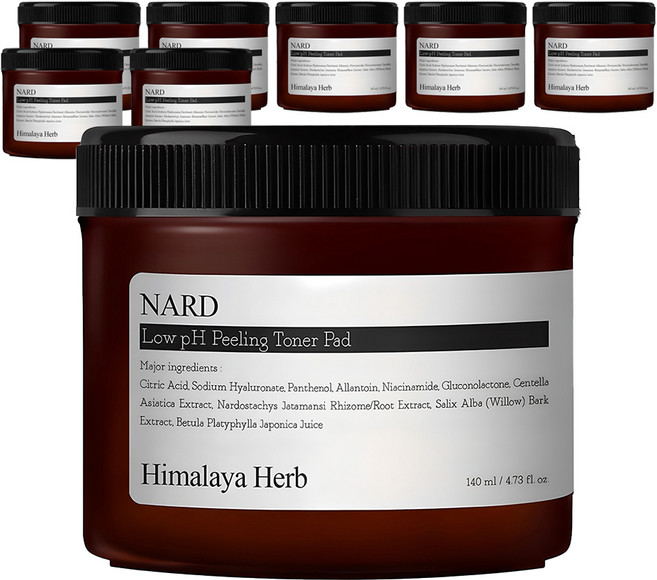 나드 약산성 필링 토너 패드 140ml, 70매입, 8개