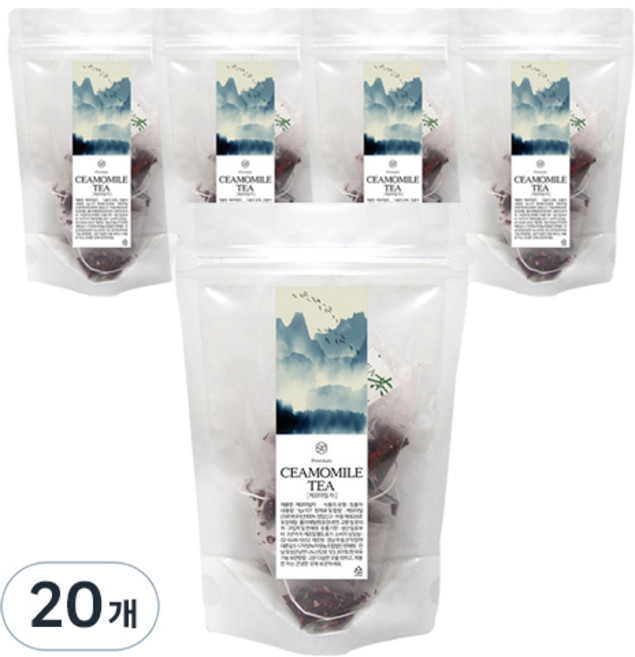 한국유기농 캐모마일차 티백, 1g, 10개입, 20개