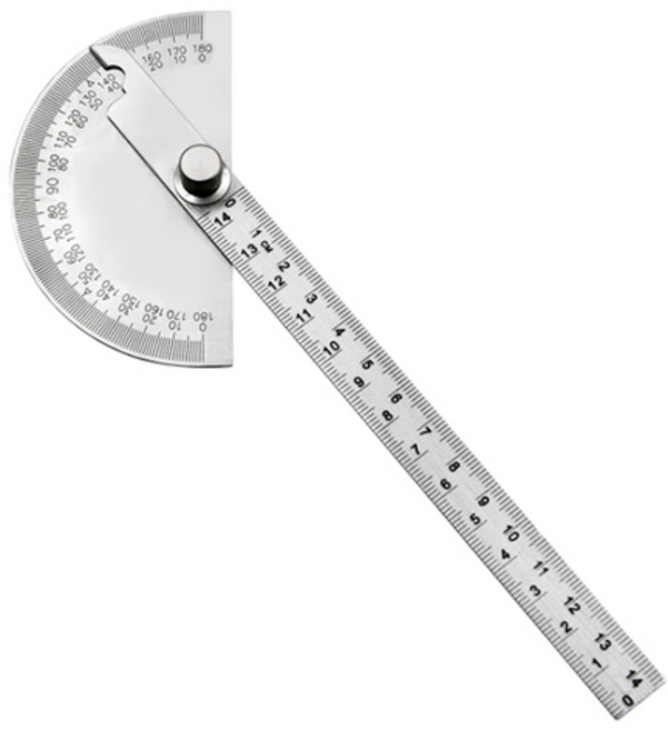 OON 스테인레스 분도기 145mm, 1개