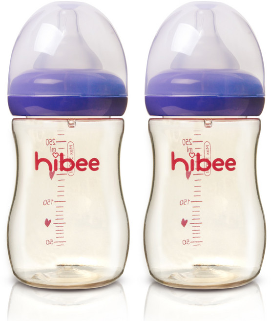 하이비 PPSU 젖병 L, 퍼플, 300ml, 2개