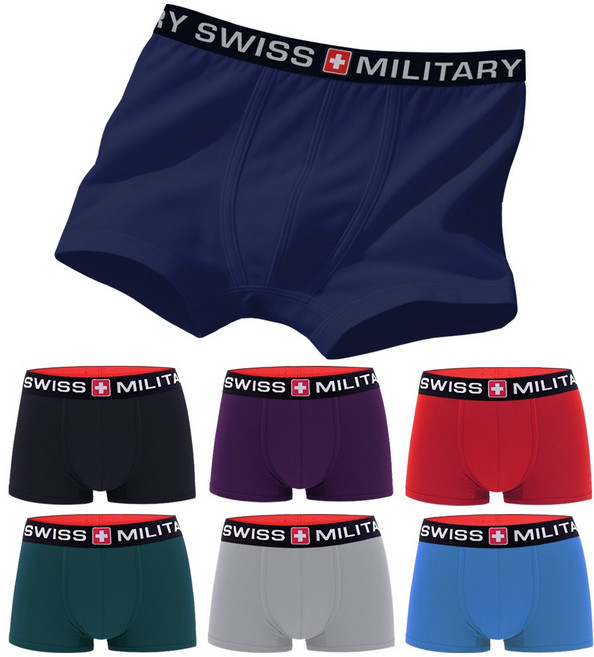 스위스밀리터리 남성용 빅로고 사각드로즈 남성팬티 7종 세트