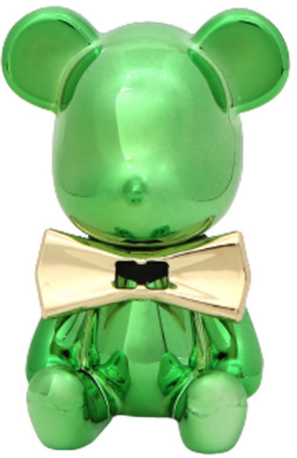 도그독 차량용 방향제 레인보우 크롬베어 그린, 1개, 화이트코튼