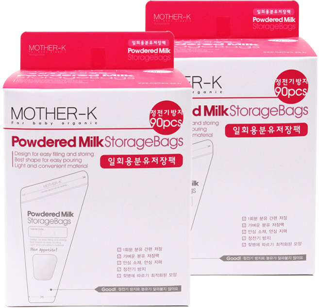 마더케이 일회용 분유저장팩, 90매, 2개