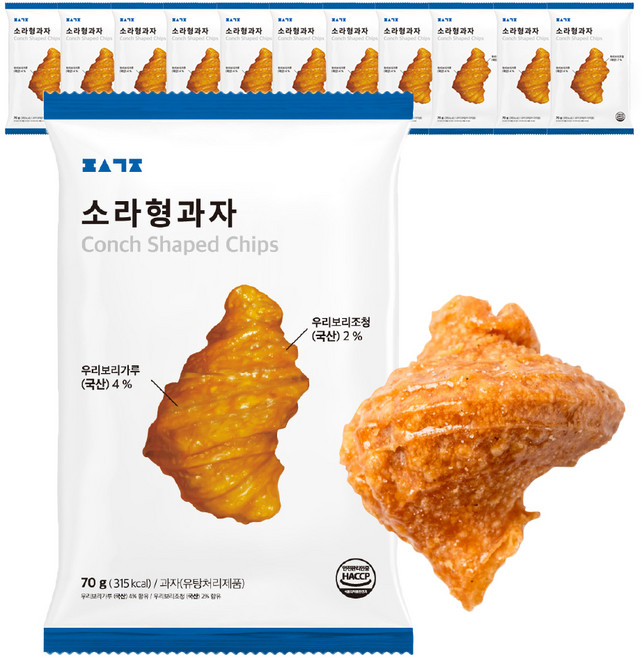 편식공장 소라형과자, 70g, 12개