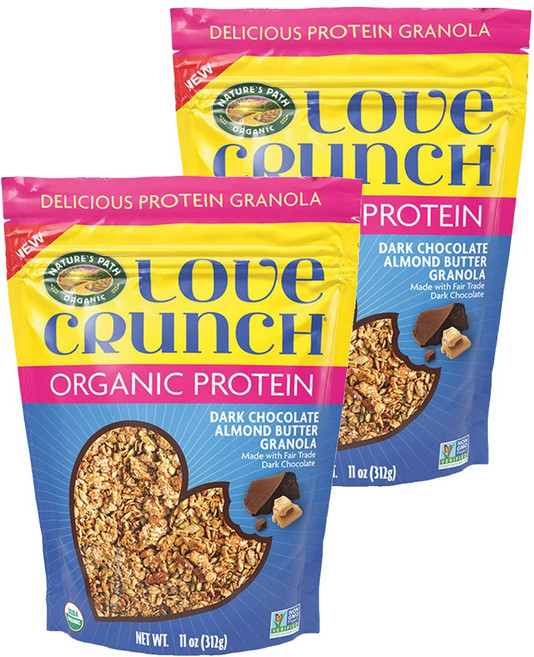 네이쳐스패스 러브크런치 다크초코 아몬드버터 프로틴, 312g, 2개
