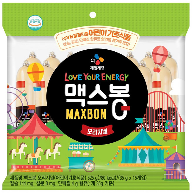 맥스봉 오리지널 15p, 525g, 1개