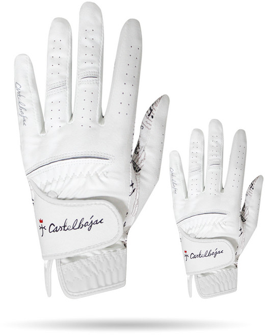 까스텔바작 남성용 넌슬립패드 골프장갑 왼손용, 그레이, 2개