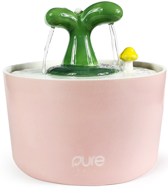 냥이즈멍 세라믹 펫 정수기 2L, 핑크, 1개