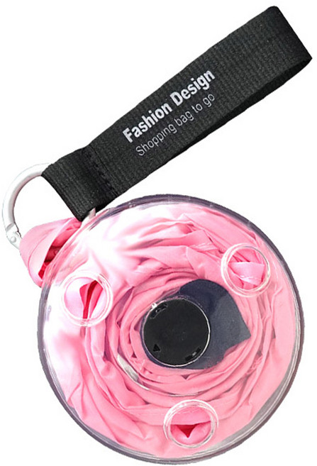 원이네 롤업 트래블 휴대용 에코백, 핑크, 1개